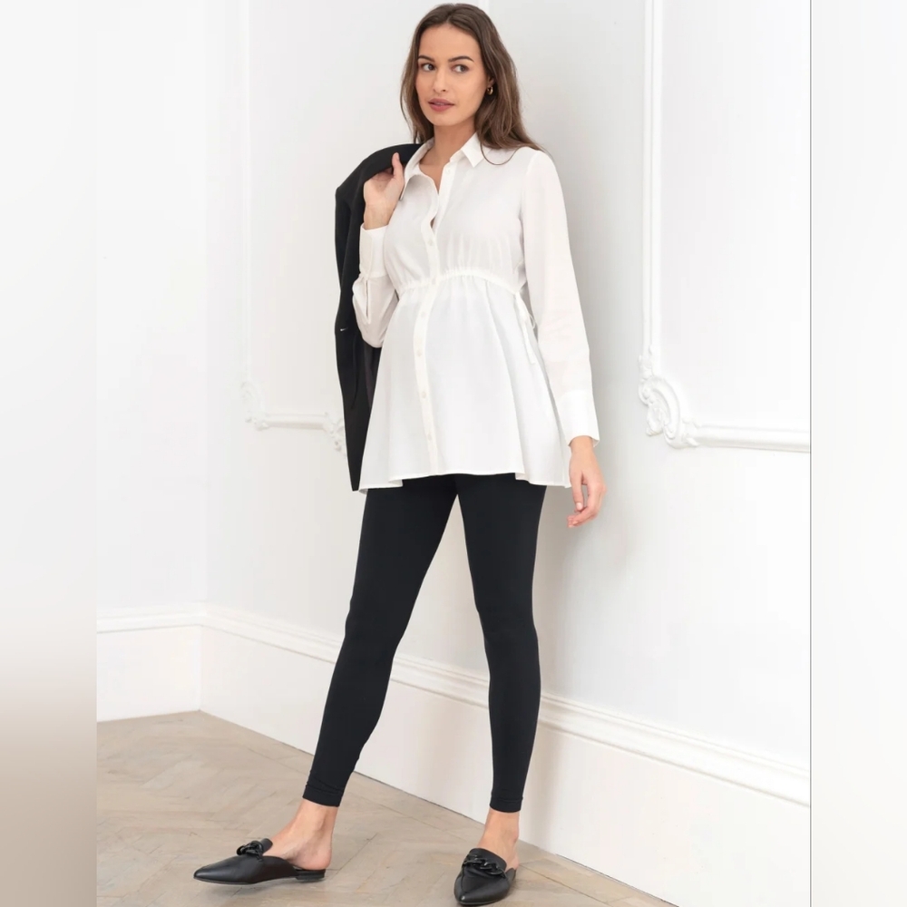 Seraphine White Maternity Blouse